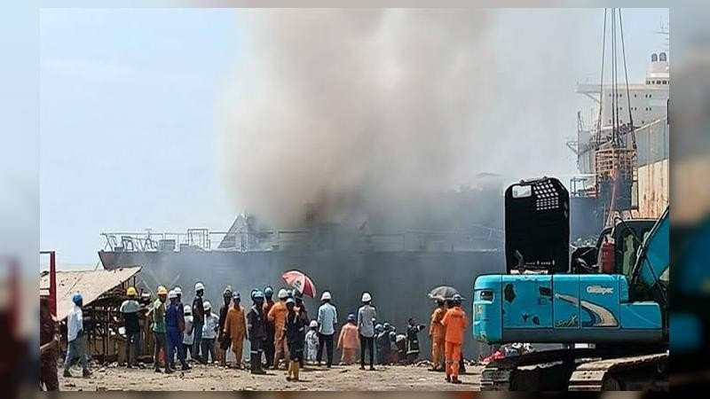 Five Dead in Horrific Shipyard Explosion in Bhatiary, Chattogram